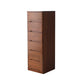 White and Brown Wooden Lingerie Chest Vertical Storage Chest Dresser with Wheels 18"L x 20"W x 58"H Coffee Clearhalo 'Bedroom Furniture' 'Dressers & Chests' 'dressers_chests' 'furn' 'furn_dressers_chests' 'Furniture' 5406099