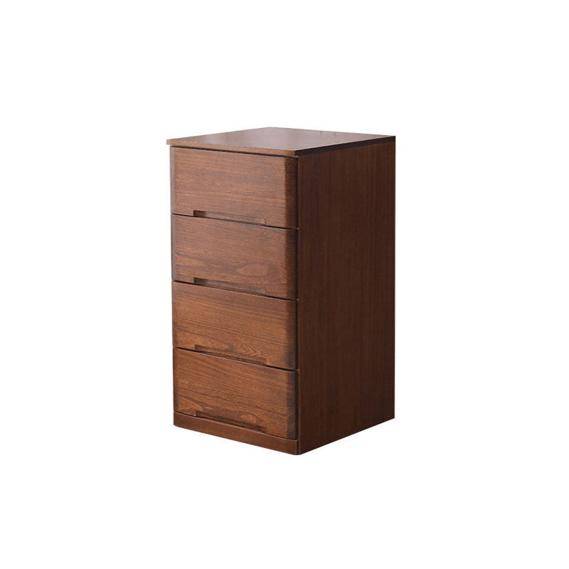 White and Brown Wooden Lingerie Chest Vertical Storage Chest Dresser with Wheels 20"L x 20"W x 39"H Coffee Clearhalo 'Bedroom Furniture' 'Dressers & Chests' 'dressers_chests' 'furn' 'furn_dressers_chests' 'Furniture' 5406100