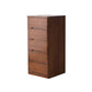 White and Brown Wooden Lingerie Chest Vertical Storage Chest Dresser with Wheels 20"L x 20"W x 49"H Coffee Clearhalo 'Bedroom Furniture' 'Dressers & Chests' 'dressers_chests' 'furn' 'furn_dressers_chests' 'Furniture' 5406101