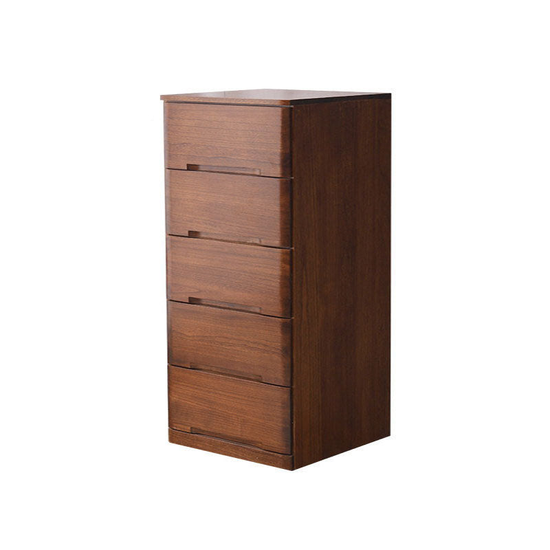 White and Brown Wooden Lingerie Chest Vertical Storage Chest Dresser with Wheels 20"L x 20"W x 49"H Coffee Clearhalo 'Bedroom Furniture' 'Dressers & Chests' 'dressers_chests' 'furn' 'furn_dressers_chests' 'Furniture' 5406101