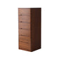 White and Brown Wooden Lingerie Chest Vertical Storage Chest Dresser with Wheels 20"L x 20"W x 58"H Coffee Clearhalo 'Bedroom Furniture' 'Dressers & Chests' 'dressers_chests' 'furn' 'furn_dressers_chests' 'Furniture' 5406102