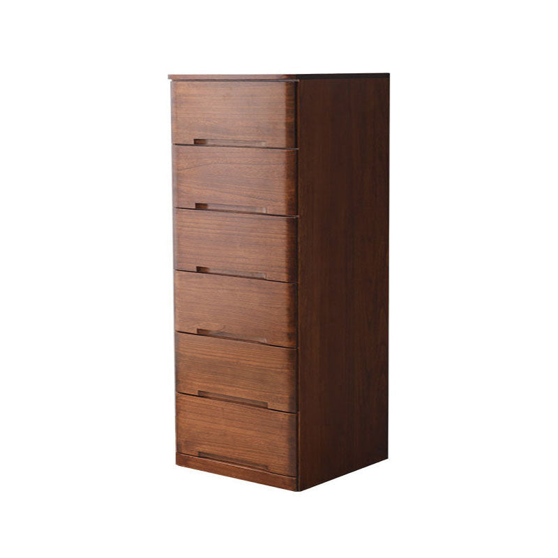 White and Brown Wooden Lingerie Chest Vertical Storage Chest Dresser with Wheels 20"L x 20"W x 58"H Coffee Clearhalo 'Bedroom Furniture' 'Dressers & Chests' 'dressers_chests' 'furn' 'furn_dressers_chests' 'Furniture' 5406102