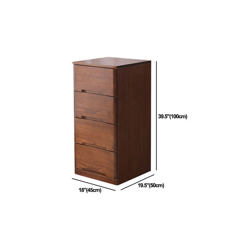 White and Brown Wooden Lingerie Chest Vertical Storage Chest Dresser with Wheels Clearhalo 'Bedroom Furniture' 'Dressers & Chests' 'dressers_chests' 'furn' 'furn_dressers_chests' 'Furniture' 5406108