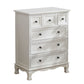 Solid Wood Storage Chest Retro Style Vertical Storage Chest Dresser 24"L x 14"W x 31"H Off-White Clearhalo 'Bedroom Furniture' 'Dressers & Chests' 'dressers_chests' 'furn' 'furn_dressers_chests' 'Furniture' 5406129