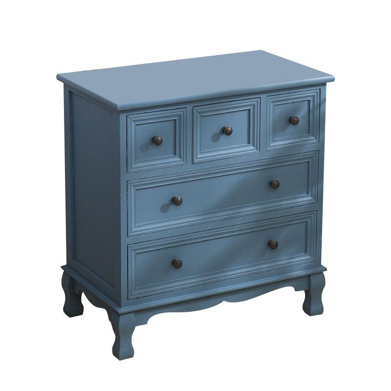 Solid Wood Storage Chest Retro Style Vertical Storage Chest Dresser 23.5"L x 14"W x 25"H Blue Clearhalo 'Bedroom Furniture' 'Dressers & Chests' 'dressers_chests' 'furn' 'furn_dressers_chests' 'Furniture' 5406131