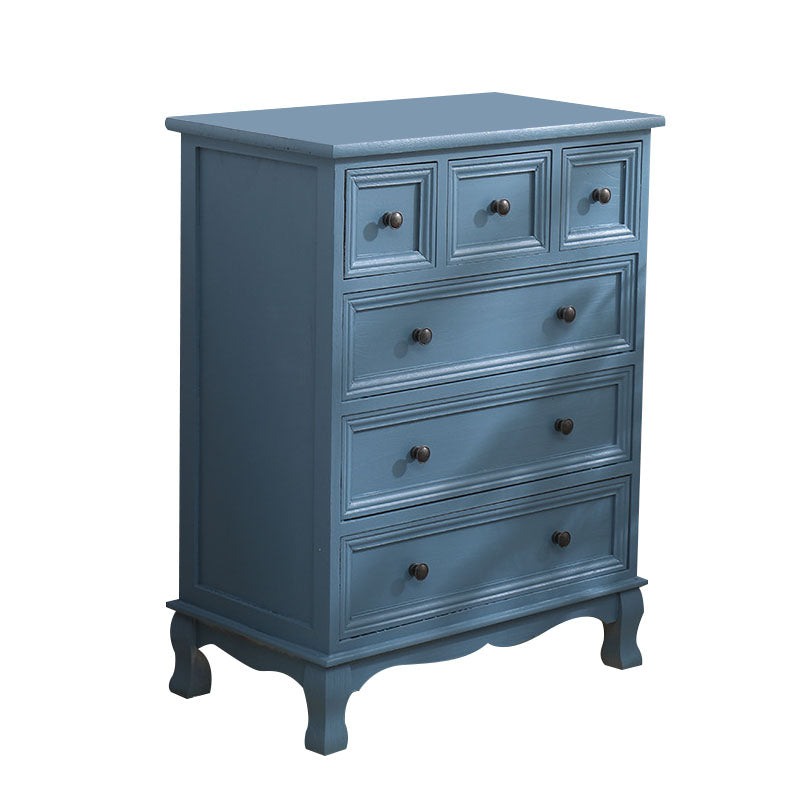 Solid Wood Storage Chest Retro Style Vertical Storage Chest Dresser 24"L x 14"W x 31"H Blue Clearhalo 'Bedroom Furniture' 'Dressers & Chests' 'dressers_chests' 'furn' 'furn_dressers_chests' 'Furniture' 5406132