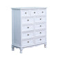 Solid Wood Storage Chest Retro Style Vertical Storage Chest Dresser 31"L x 14"W x 37"H White Clearhalo 'Bedroom Furniture' 'Dressers & Chests' 'dressers_chests' 'furn' 'furn_dressers_chests' 'Furniture' 5406136