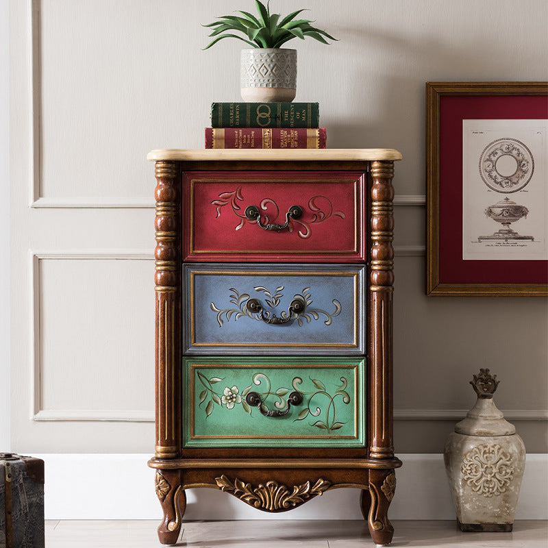 Stile tradizionale Verticale Verticale Cassa di lingerie in legno per camera da letto