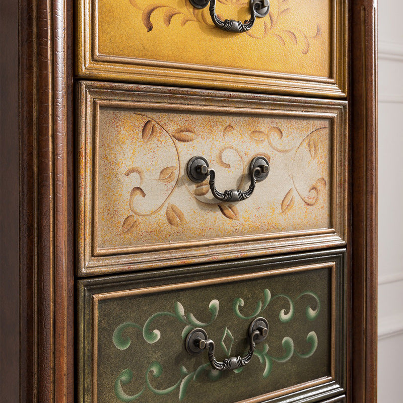 Stile tradizionale Verticale Verticale Cassa di lingerie in legno per camera da letto