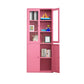 Closed Metal Bookshelf Modern Home Living Room Bedroom Standard Bookcase