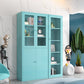 Closed Metal Bookshelf Modern Home Living Room Bedroom Standard Bookcase