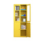 Closed Metal Bookshelf Modern Home Living Room Bedroom Standard Bookcase