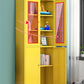 Closed Metal Bookshelf Modern Home Living Room Bedroom Standard Bookcase