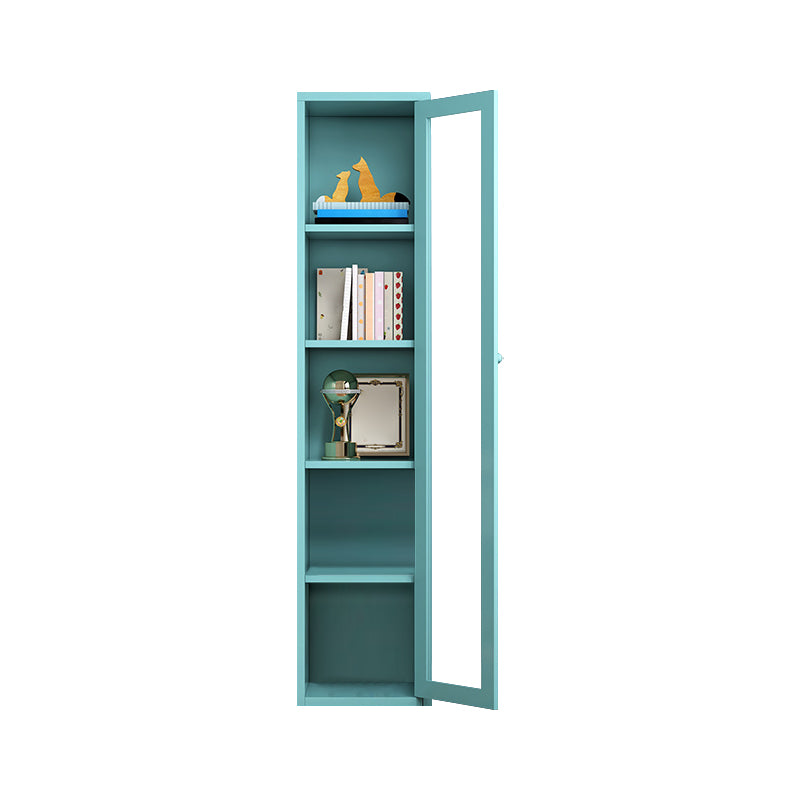 Closed Metal Bookshelf Modern Home Living Room Bedroom Standard Bookcase