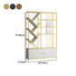 Scandinavian Open Back Bookshelf Metal Bookcase with Cabinet Clearhalo 'Bookcases' 'furn' 'furn_bookcases' 'Furniture' 'Office Furniture' 5406305