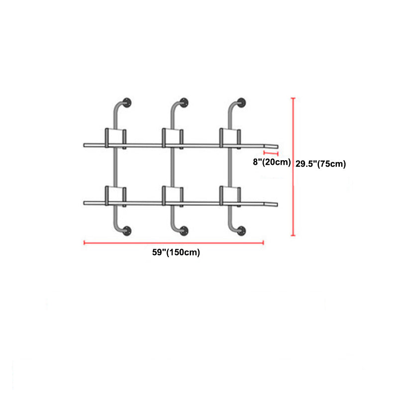 Libreria di stoccaggio montato a parete con scaffali in stile nordico con scaffali