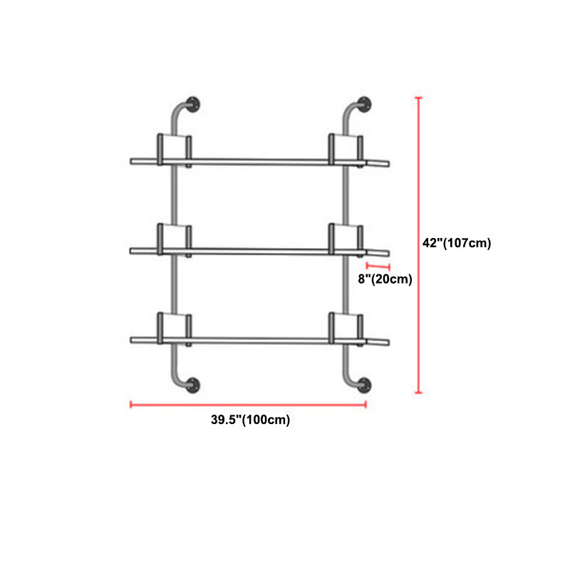 Libreria di stoccaggio montato a parete con scaffali in stile nordico con scaffali