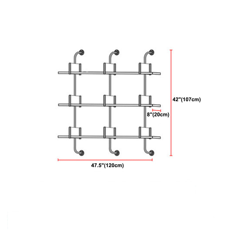 Libreria di stoccaggio montato a parete con scaffali in stile nordico con scaffali