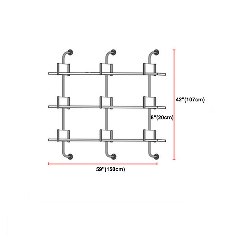 Libreria di stoccaggio montato a parete con scaffali in stile nordico con scaffali