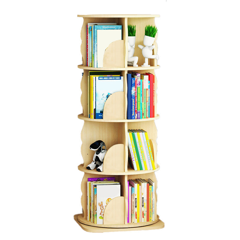 Estantería de madera, 18.5 "W, Cilindro de estantería de niveles múltiples para el dormitorio