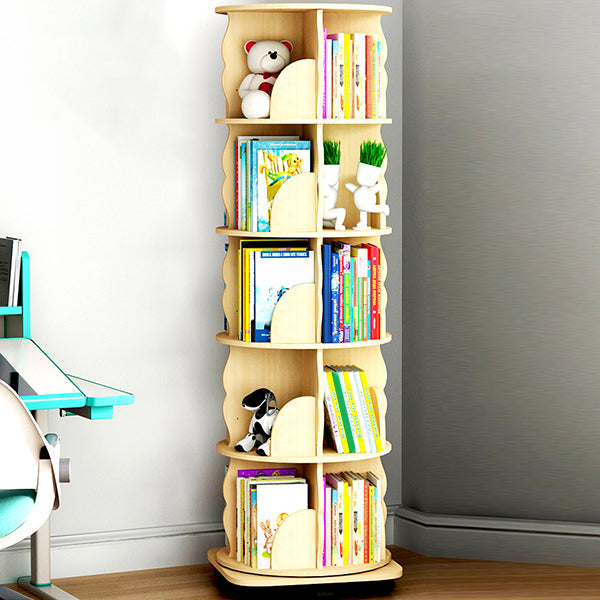 Estantería de madera, 18.5 "W, Cilindro de estantería de niveles múltiples para el dormitorio