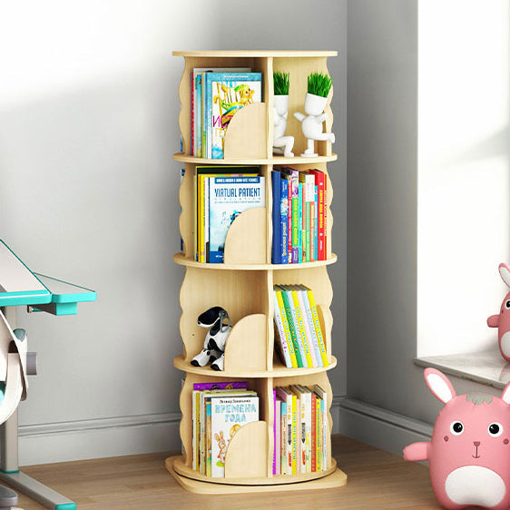 Estantería de madera, 18.5 "W, Cilindro de estantería de niveles múltiples para el dormitorio