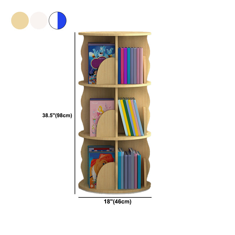 Estantería de madera, 18.5 "W, Cilindro de estantería de niveles múltiples para el dormitorio