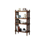 Scandinavian Study Room Bookshelf Solid Wood Etagere Bookcase 23.6"L x 12.2"W x 54.7"H Walnut Clearhalo 'Bookcases' 'furn' 'furn_bookcases' 'Furniture' 'Office Furniture' 5406568