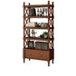 Scandinavian Study Room Bookshelf Solid Wood Etagere Bookcase 31.5"L x 14.2"W x 81.1"H Light Coffee Clearhalo 'Bookcases' 'furn' 'furn_bookcases' 'Furniture' 'Office Furniture' 5406571