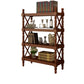 Scandinavian Study Room Bookshelf Solid Wood Etagere Bookcase 27.6"L x 14.2"W x 56.9"H Light Coffee Clearhalo 'Bookcases' 'furn' 'furn_bookcases' 'Furniture' 'Office Furniture' 5406586