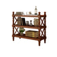 Scandinavian Study Room Bookshelf Solid Wood Etagere Bookcase 35.4"L x 14.2"W x 41.9"H Light Coffee Clearhalo 'Bookcases' 'furn' 'furn_bookcases' 'Furniture' 'Office Furniture' 5406592