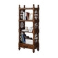 Scandinavian Study Room Bookshelf Solid Wood Etagere Bookcase 23.6"L x 11.8"W x 58.3"H Walnut Clearhalo 'Bookcases' 'furn' 'furn_bookcases' 'Furniture' 'Office Furniture' 5406599