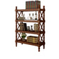 Scandinavian Study Room Bookshelf Solid Wood Etagere Bookcase 35.4"L x 14.2"W x 56.9"H Light Coffee Clearhalo 'Bookcases' 'furn' 'furn_bookcases' 'Furniture' 'Office Furniture' 5406600