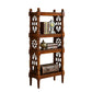 Scandinavian Study Room Bookshelf Solid Wood Etagere Bookcase Dark Wood Clearhalo 'Bookcases' 'furn' 'furn_bookcases' 'Furniture' 'Office Furniture' 5406602