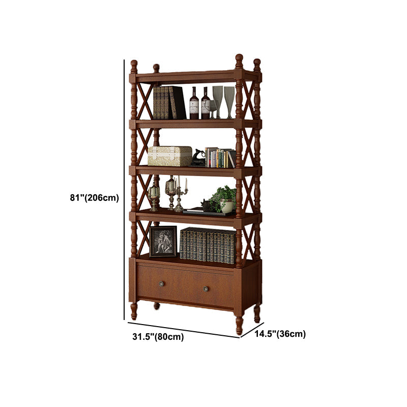 Scandinavian Study Room Bookshelf Solid Wood Etagere Bookcase Clearhalo 'Bookcases' 'furn' 'furn_bookcases' 'Furniture' 'Office Furniture' 5406606