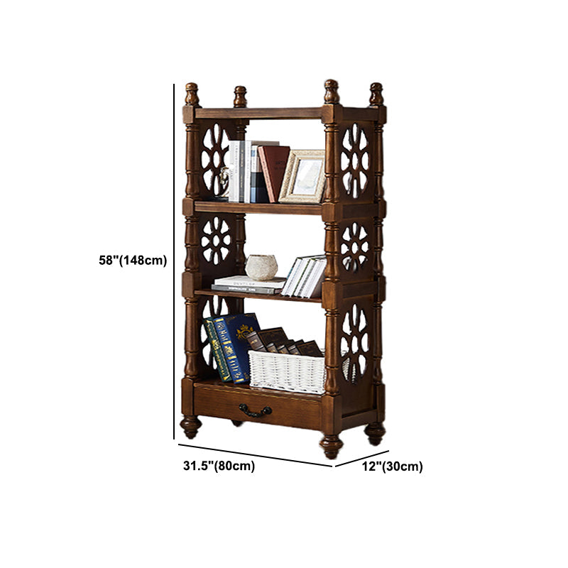 Scandinavian Study Room Bookshelf Solid Wood Etagere Bookcase Clearhalo 'Bookcases' 'furn' 'furn_bookcases' 'Furniture' 'Office Furniture' 5406627