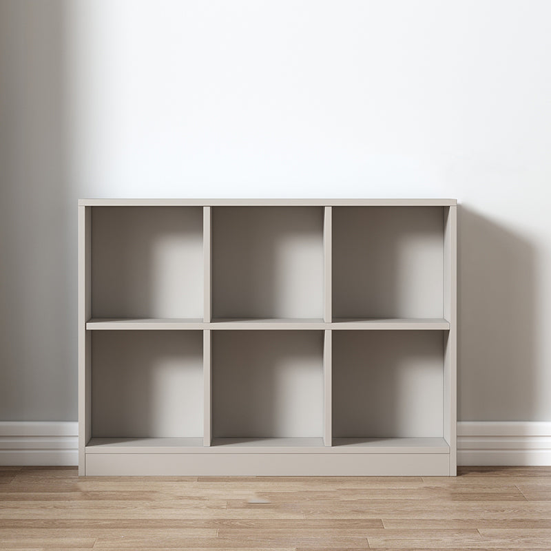 Contemporary Style Wood Bookshelf Closed Back Bookcase for Office 39.4"L x 9.4"W x 28.7"H Gray-Khaki Clearhalo 'Bookcases' 'furn' 'furn_bookcases' 'Furniture' 'Office Furniture' 5406663