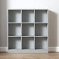 Contemporary Style Wood Bookshelf Closed Back Bookcase for Office 39.4"L x 9.4"W x 41.7"H Light Gray Clearhalo 'Bookcases' 'furn' 'furn_bookcases' 'Furniture' 'Office Furniture' 5406671