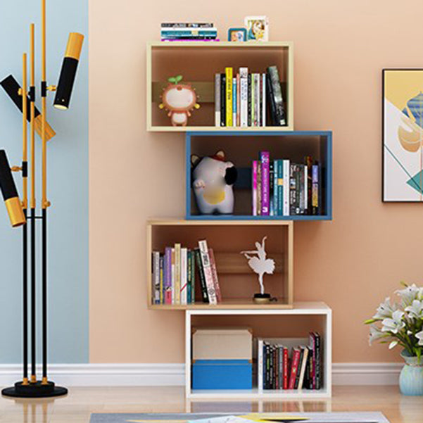 Scandinavian Style Bookshelf Engineer Wood Bookcase for Study Room