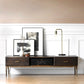 15.75 "W TV Style Industrial Style Brown Wood TV Console avec tiroir