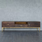 15.75 "W TV Style Industrial Style Brown Wood TV Console avec tiroir