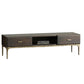 15.75 "W TV Style Industrial Style Brown Wood TV Console avec tiroir