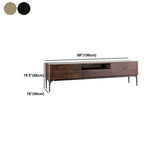 15.75 "W TV Style Industrial Style Brown Wood TV Console avec tiroir