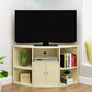 Modern Style TV Stand Wood Open Storage TV Console for Corner