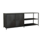 Industrial TV Media Console Metal TV Stand Console with Shelves Black 1 Clearhalo 'furn' 'furn_tv_stands_entertainment_centers' 'Furniture' 'Living Room Furniture' 'TV Stands & Entertainment Centers' 'TV Stands & Media Storage Furniture' 'tv_stands_entertainment_centers' 5406796