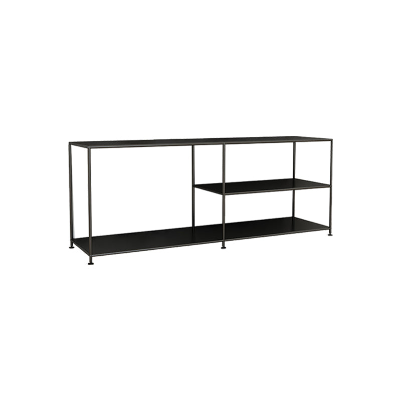 Industrial TV Media Console Metal TV Stand Console with Shelves Black Cabinet Not Included Clearhalo 'furn' 'furn_tv_stands_entertainment_centers' 'Furniture' 'Living Room Furniture' 'TV Stands & Entertainment Centers' 'TV Stands & Media Storage Furniture' 'tv_stands_entertainment_centers' 5406797