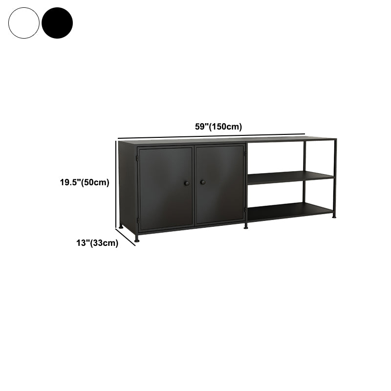 Industrial TV Media Console Metal TV Stand Console with Shelves Clearhalo 'furn' 'furn_tv_stands_entertainment_centers' 'Furniture' 'Living Room Furniture' 'TV Stands & Entertainment Centers' 'TV Stands & Media Storage Furniture' 'tv_stands_entertainment_centers' 5406808