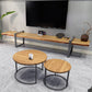 Meuble TV de 17,72 pouces de hauteur, console de style industriel en bois massif pour le salon