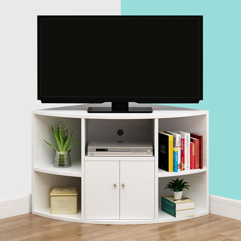 Engineered Wood Corner TV Stand Modern Style TV Cabinet with Doors Clearhalo 'furn' 'furn_tv_stands_entertainment_centers' 'Furniture' 'Living Room Furniture' 'TV Stands & Entertainment Centers' 'TV Stands & Media Storage Furniture' 'tv_stands_entertainment_centers' 5406871
