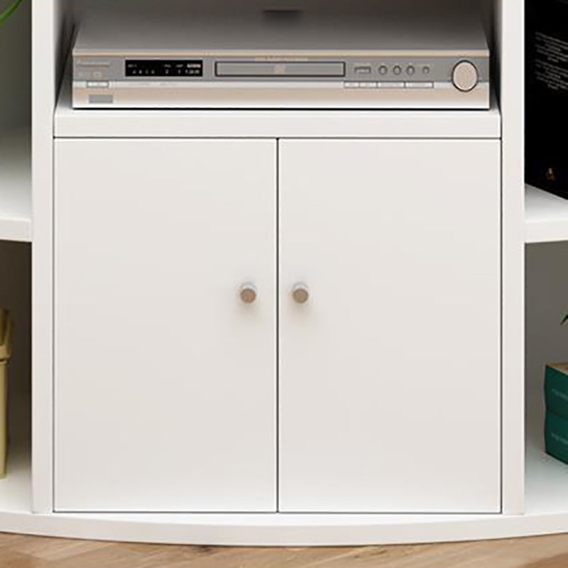 Engineered Wood Corner TV Stand Modern Style TV Cabinet with Doors Clearhalo 'furn' 'furn_tv_stands_entertainment_centers' 'Furniture' 'Living Room Furniture' 'TV Stands & Entertainment Centers' 'TV Stands & Media Storage Furniture' 'tv_stands_entertainment_centers' 5406877